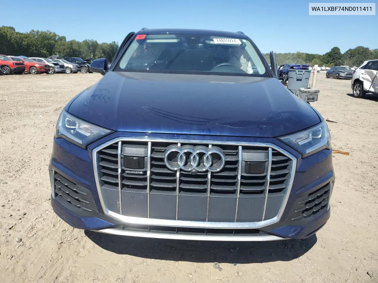 2022 Audi Q7 Premium Plus VIN: WA1LXBF74ND011411 Lot: 74809224