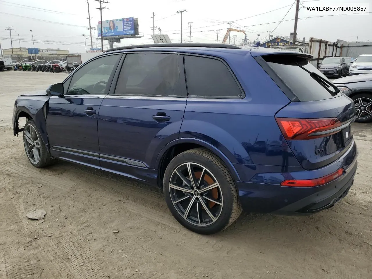 2022 Audi Q7 Premium Plus VIN: WA1LXBF77ND008857 Lot: 75352134