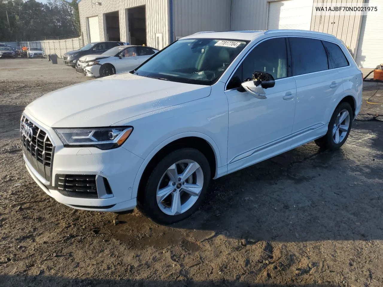 2022 Audi Q7 Premium VIN: WA1AJBF70ND021975 Lot: 77817704