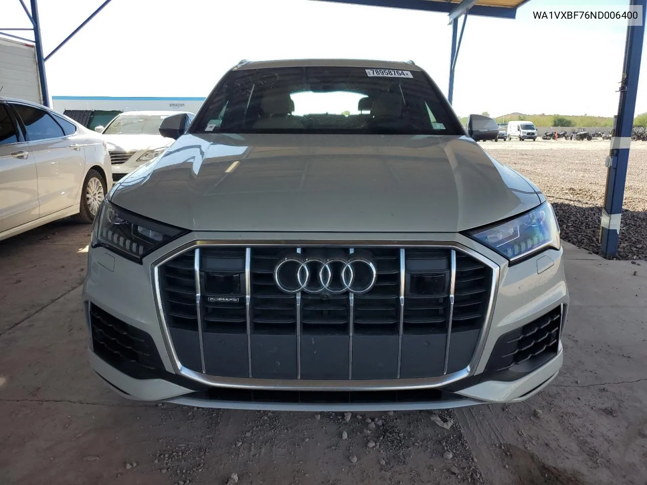 2022 Audi Q7 Prestige VIN: WA1VXBF76ND006400 Lot: 78958764