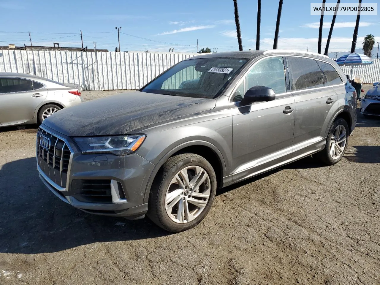 2023 Audi Q7 Premium Plus VIN: WA1LXBF79PD002805 Lot: 75353924