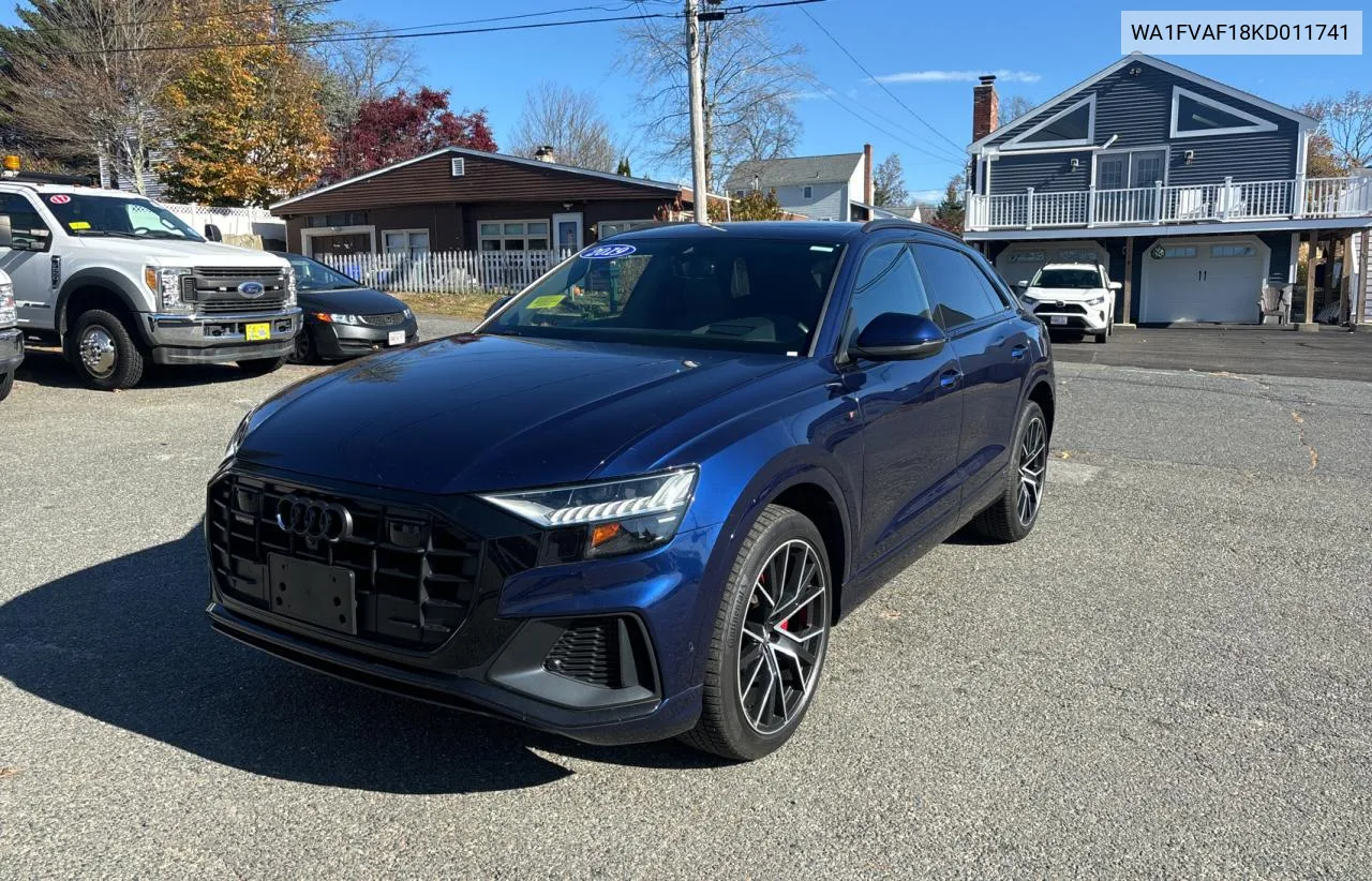 2019 Audi Q8 Prestige S-Line VIN: WA1FVAF18KD011741 Lot: 81402804