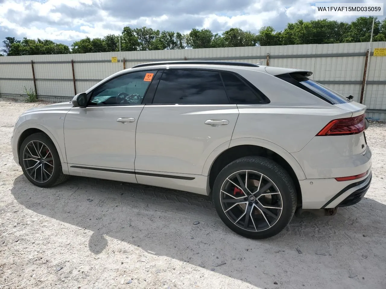 WA1FVAF15MD035059 2021 Audi Q8 Prestige S-Line