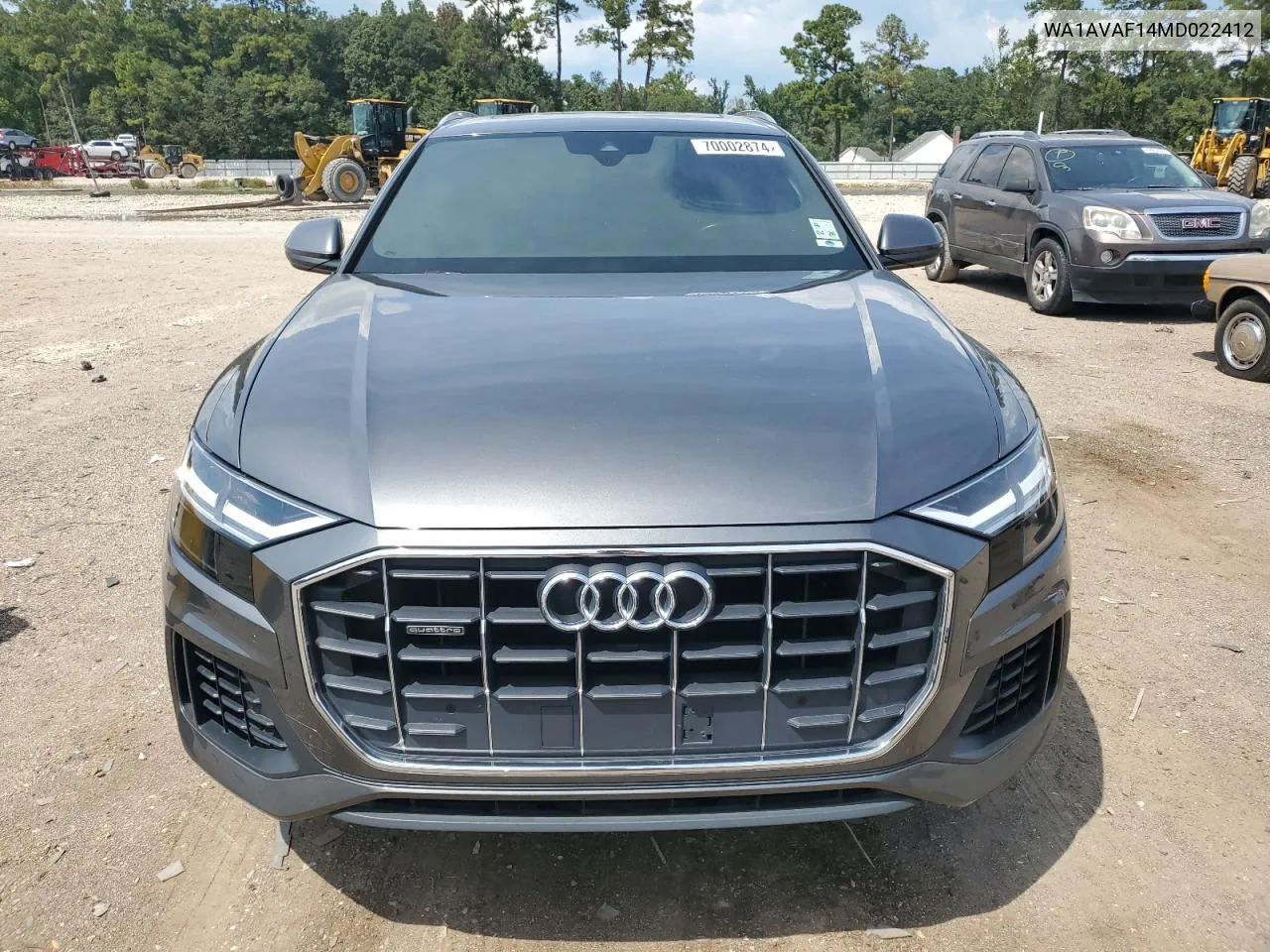 2021 Audi Q8 Premium VIN: WA1AVAF14MD022412 Lot: 70002874