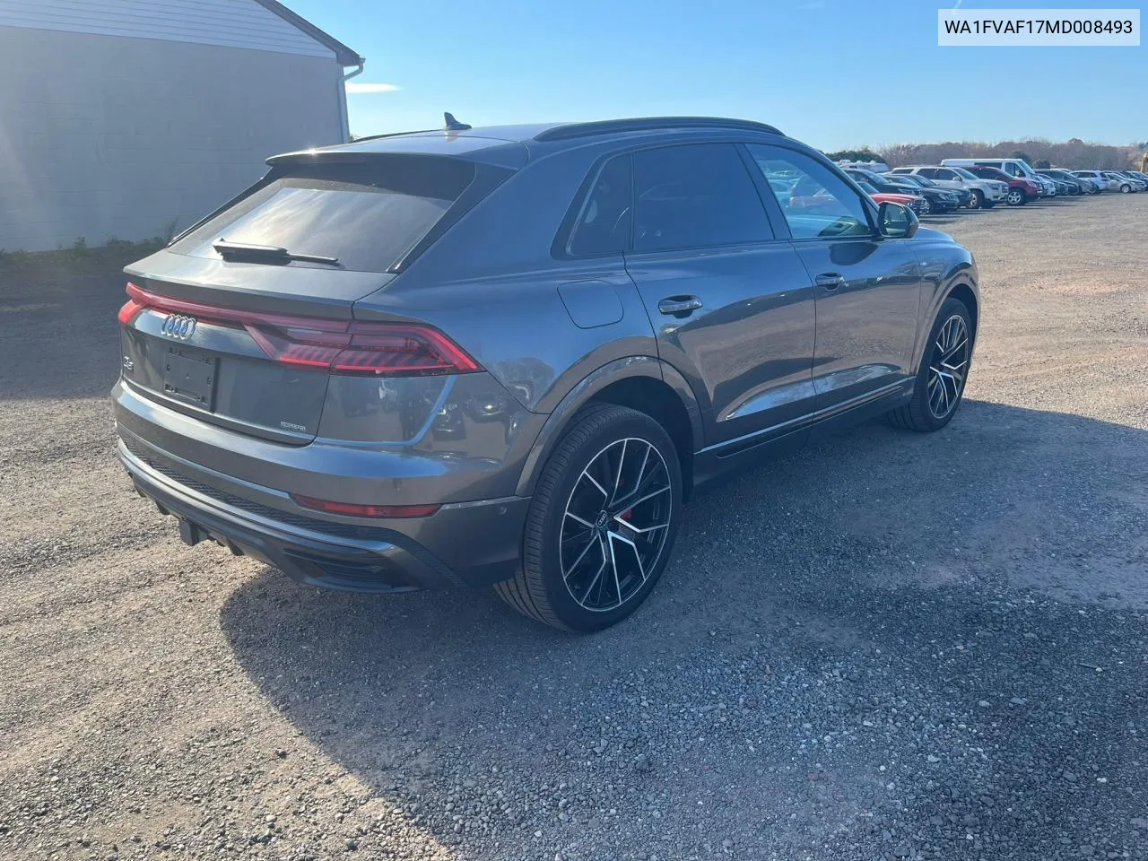 2021 Audi Q8 Prestige S-Line VIN: WA1FVAF17MD008493 Lot: 79915604