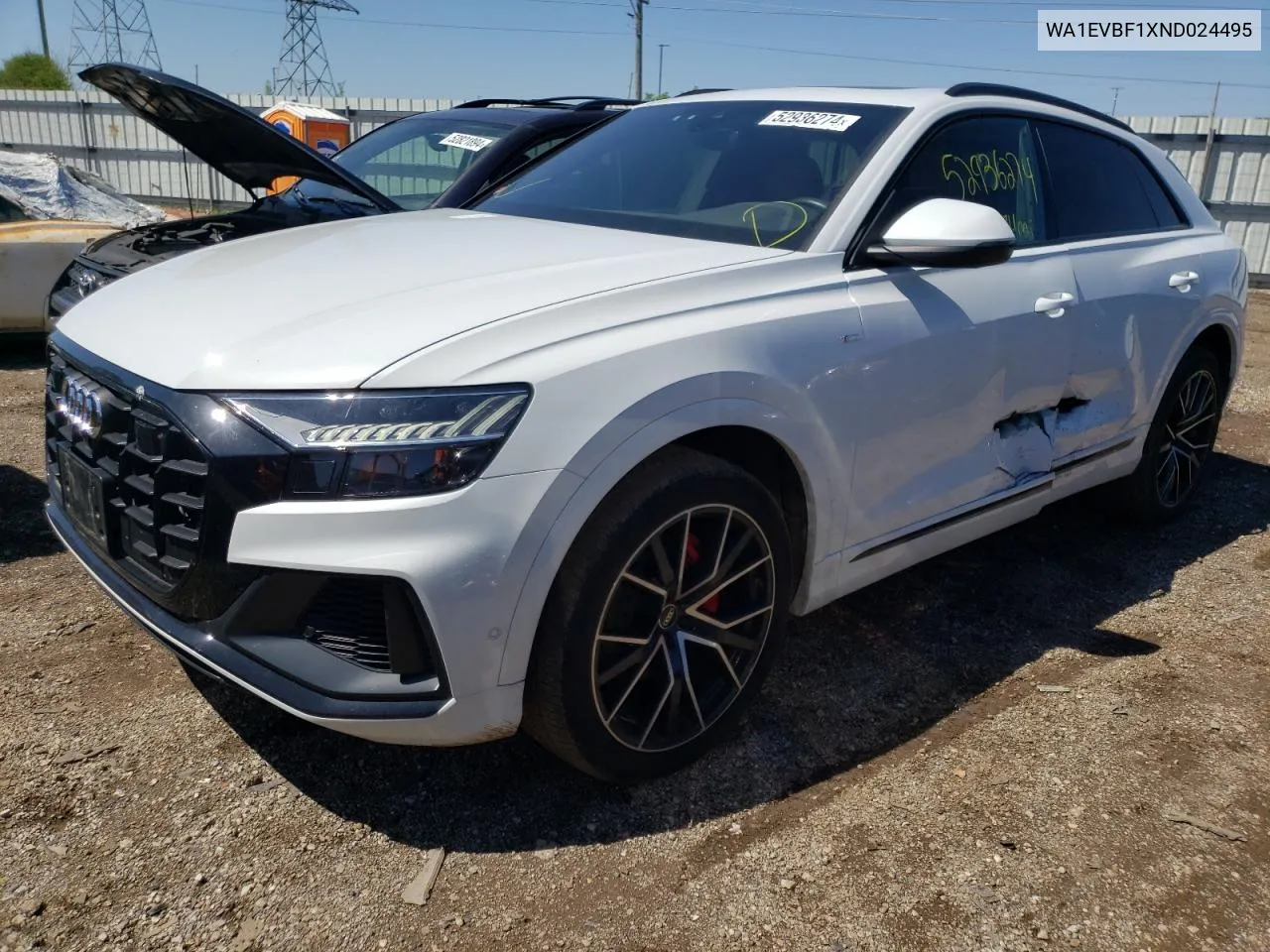 2022 Audi Q8 Premium Plus S-Line VIN: WA1EVBF1XND024495 Lot: 52936274