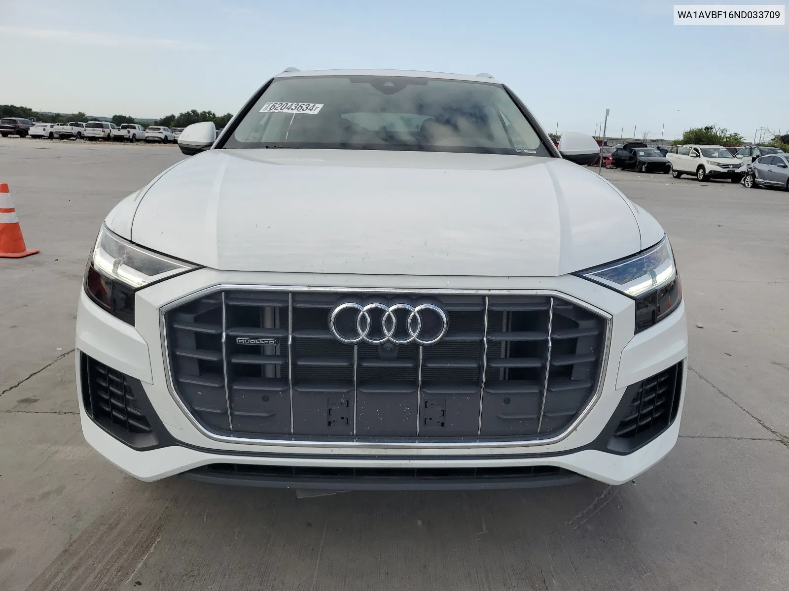 2022 Audi Q8 Premium VIN: WA1AVBF16ND033709 Lot: 67392914