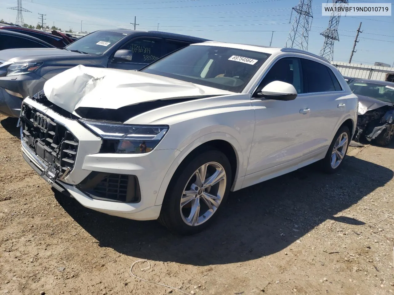 2022 Audi Q8 Premium Plus VIN: WA1BVBF19ND010719 Lot: 69754564