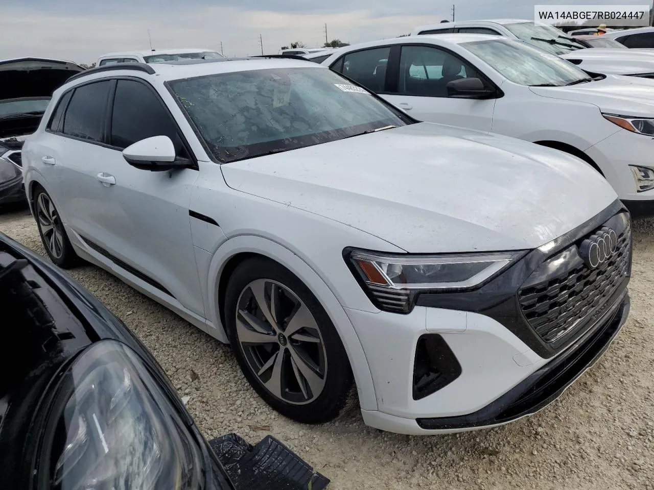 2024 Audi Q8 E-Tron Premium VIN: WA14ABGE7RB024447 Lot: 74483224