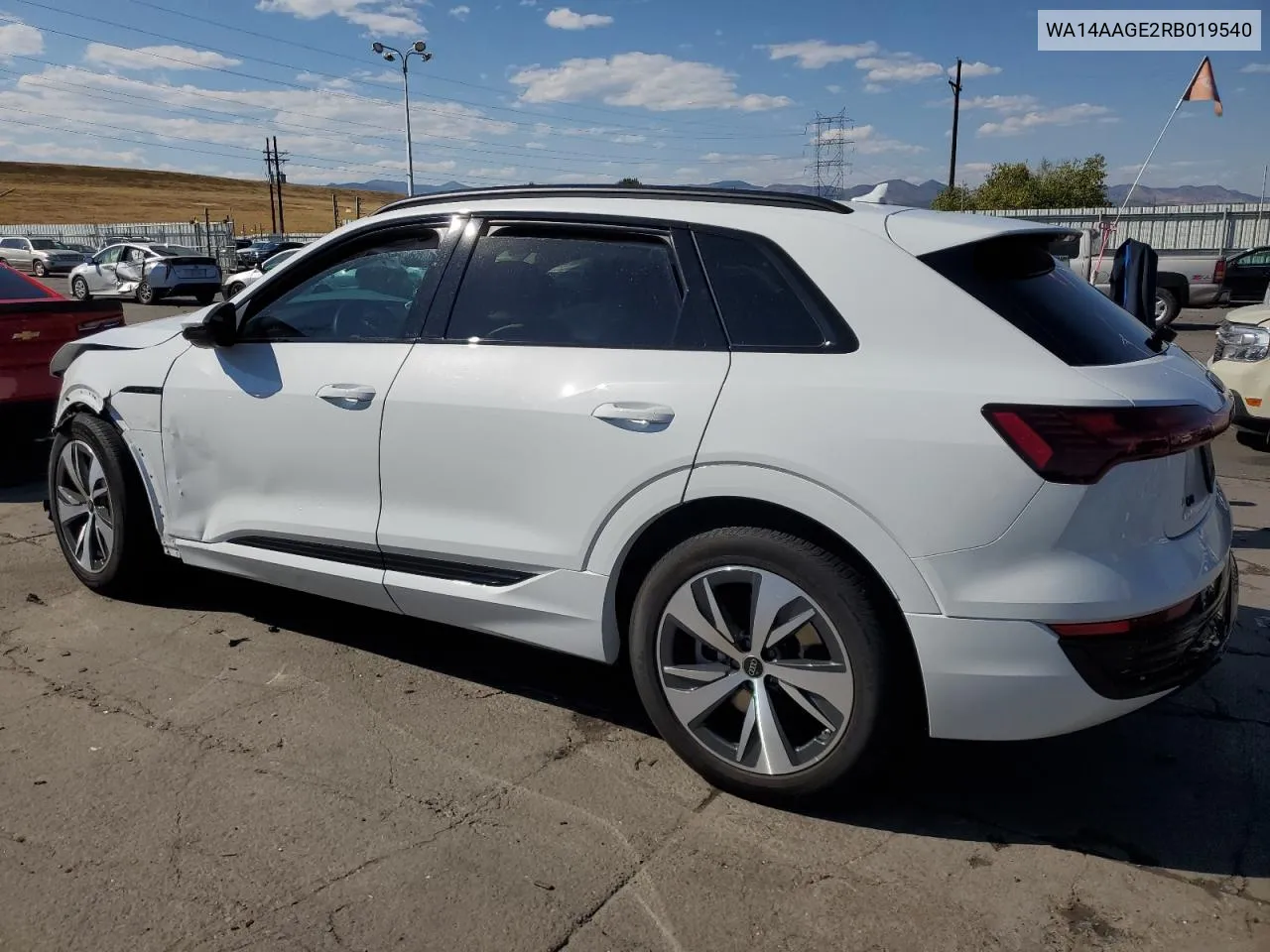 2024 Audi Q8 E-Tron Premium VIN: WA14AAGE2RB019540 Lot: 74615564