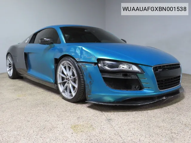 2011 Audi R8 4.2 Quattro VIN: WUAAUAFGXBN001538 Lot: 66719864