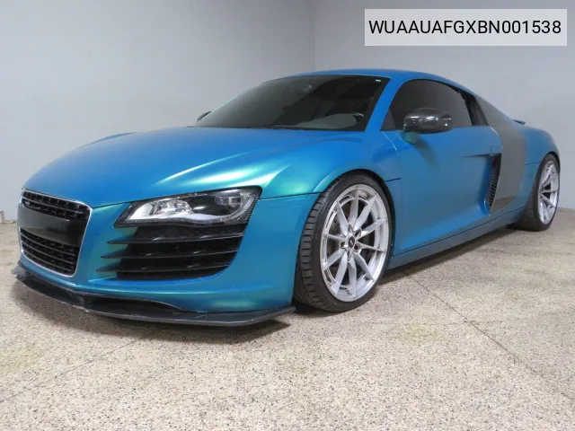 2011 Audi R8 4.2 Quattro VIN: WUAAUAFGXBN001538 Lot: 66719864