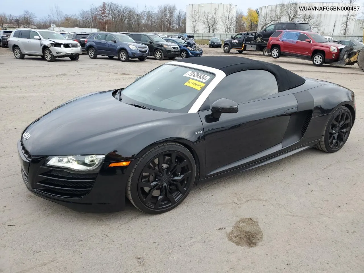 2011 Audi R8 5.2 Quattro VIN: WUAVNAFG5BN000487 Lot: 79338934