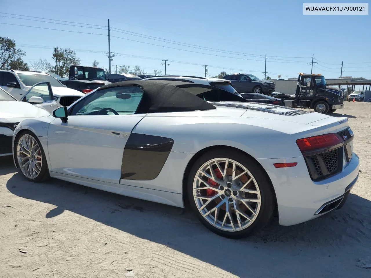 2018 Audi R8 Spyder VIN: WUAVACFX1J7900121 Lot: 75092964