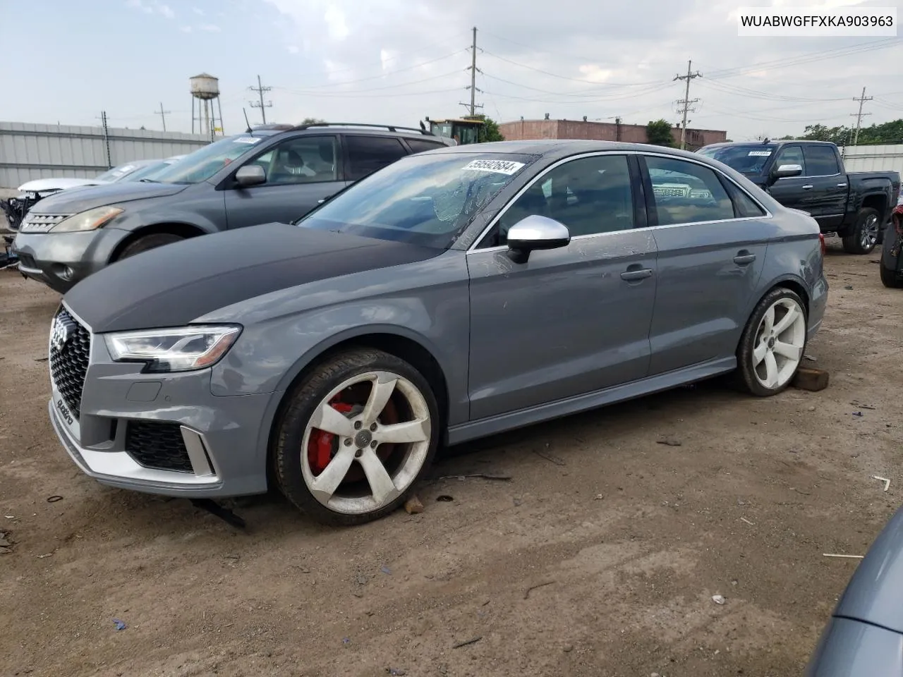 2019 Audi Rs3 VIN: WUABWGFFXKA903963 Lot: 59592684