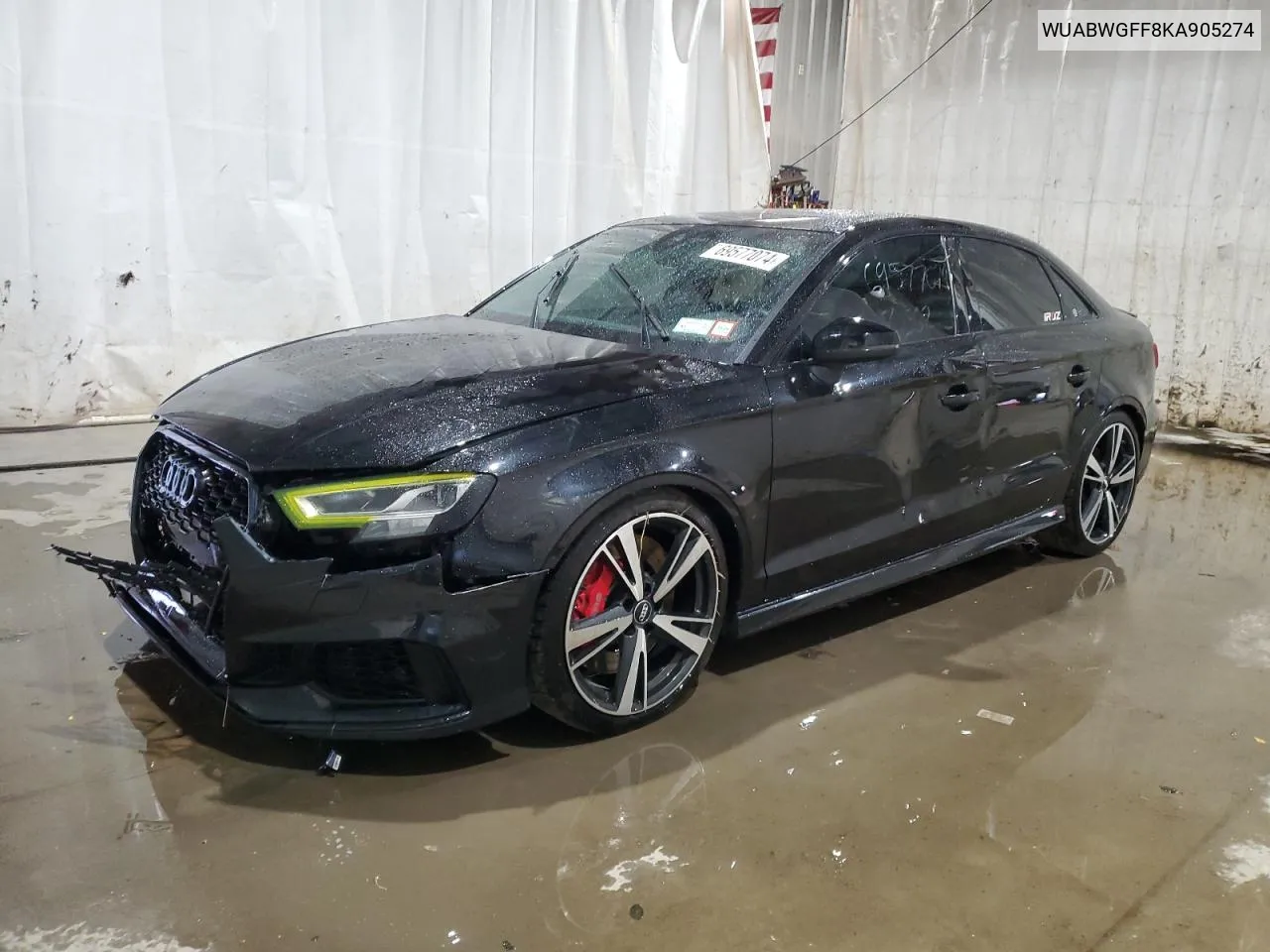 2019 Audi Rs3 VIN: WUABWGFF8KA905274 Lot: 69577074