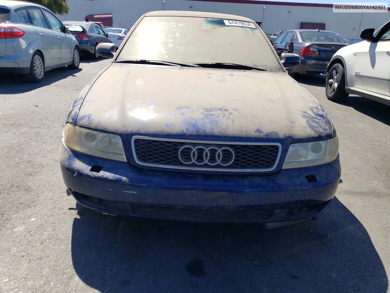 WAUDD68D0YA142951 2000 Audi S4 2.7 Quattro