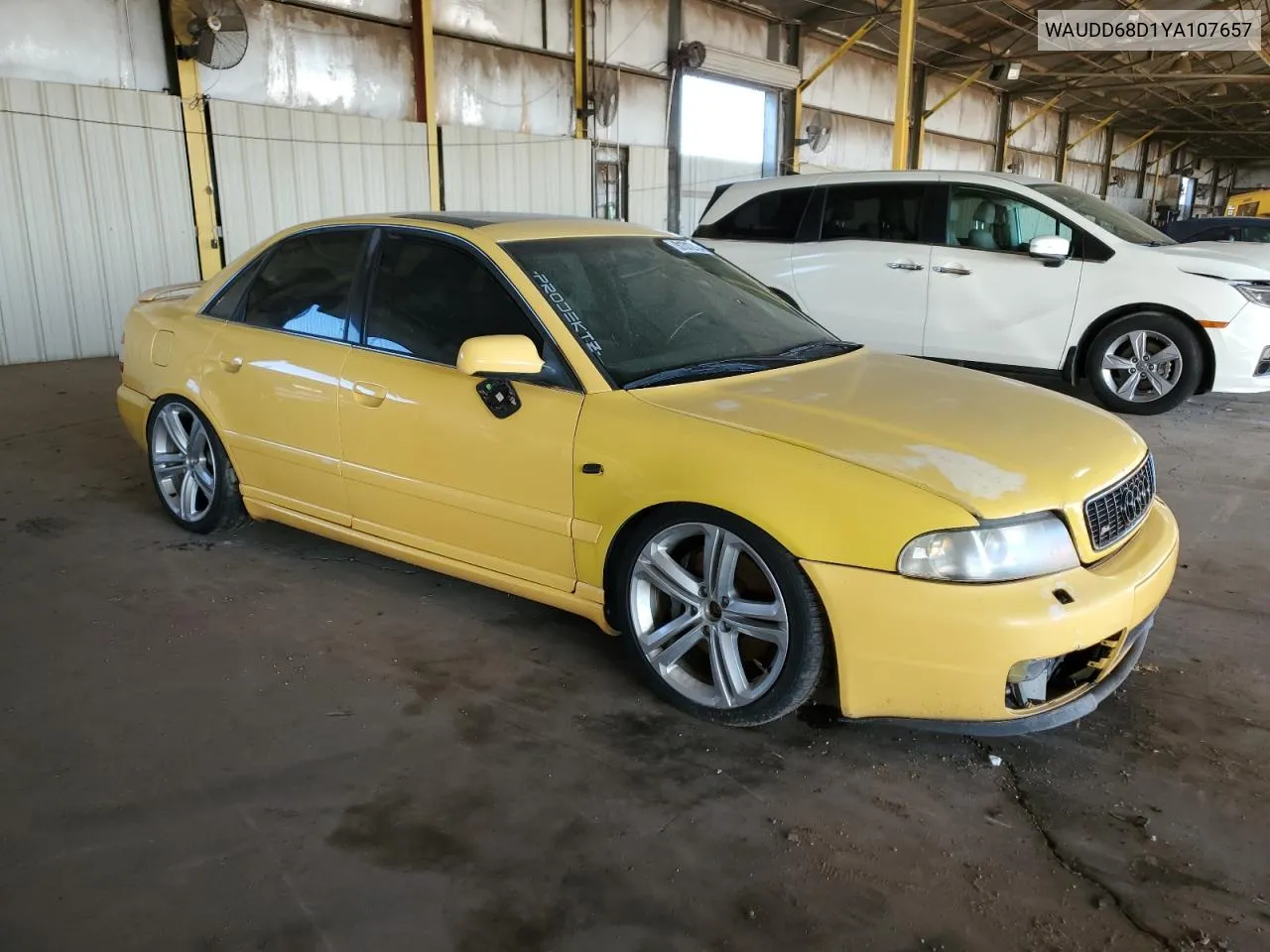 2000 Audi S4 2.7 Quattro VIN: WAUDD68D1YA107657 Lot: 81312104