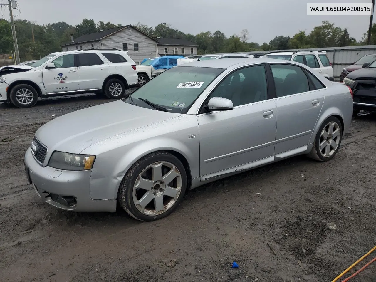 2004 Audi S4 VIN: WAUPL68E04A208515 Lot: 74025304