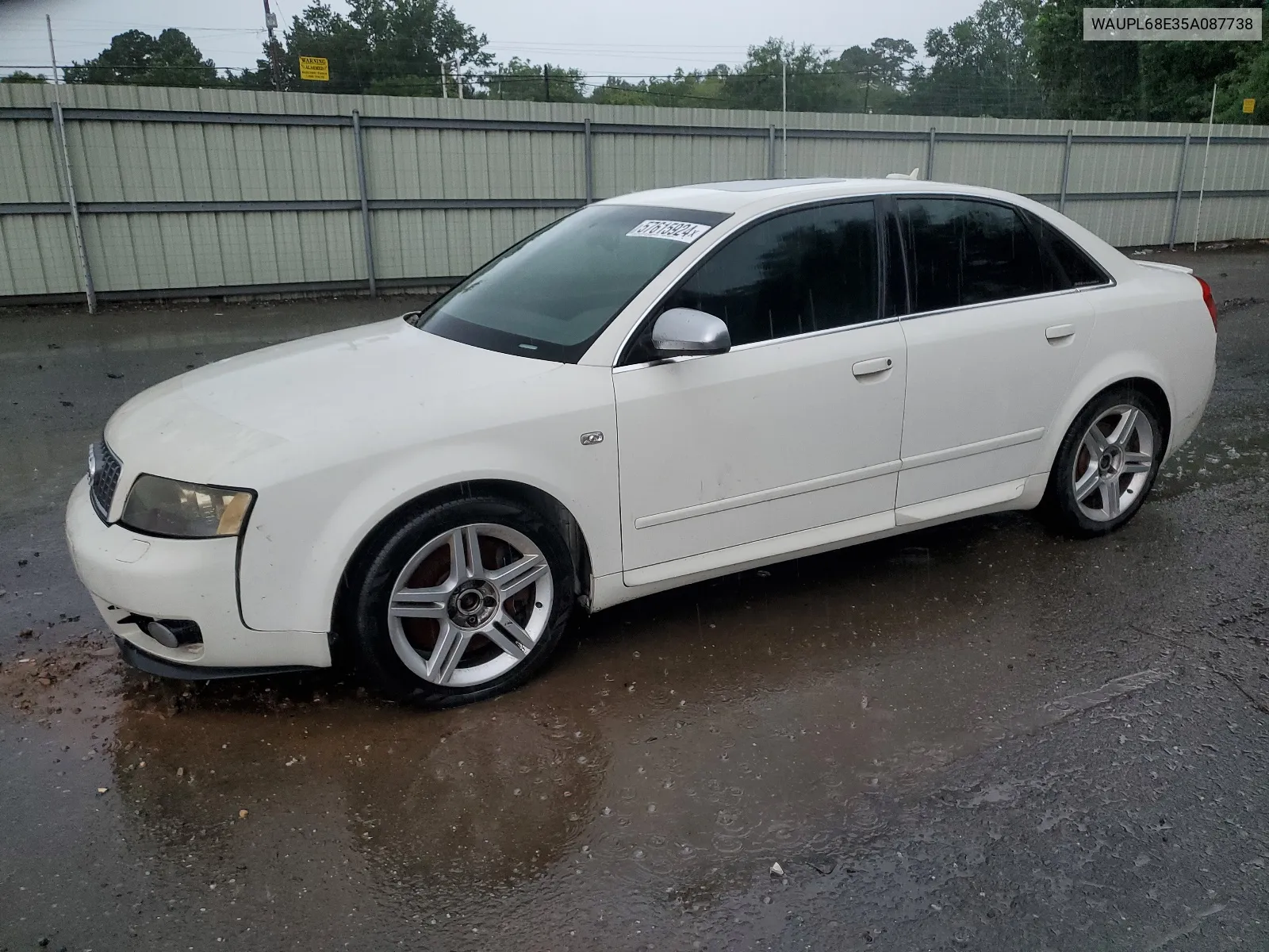 2005 Audi S4 VIN: WAUPL68E35A087738 Lot: 57615924