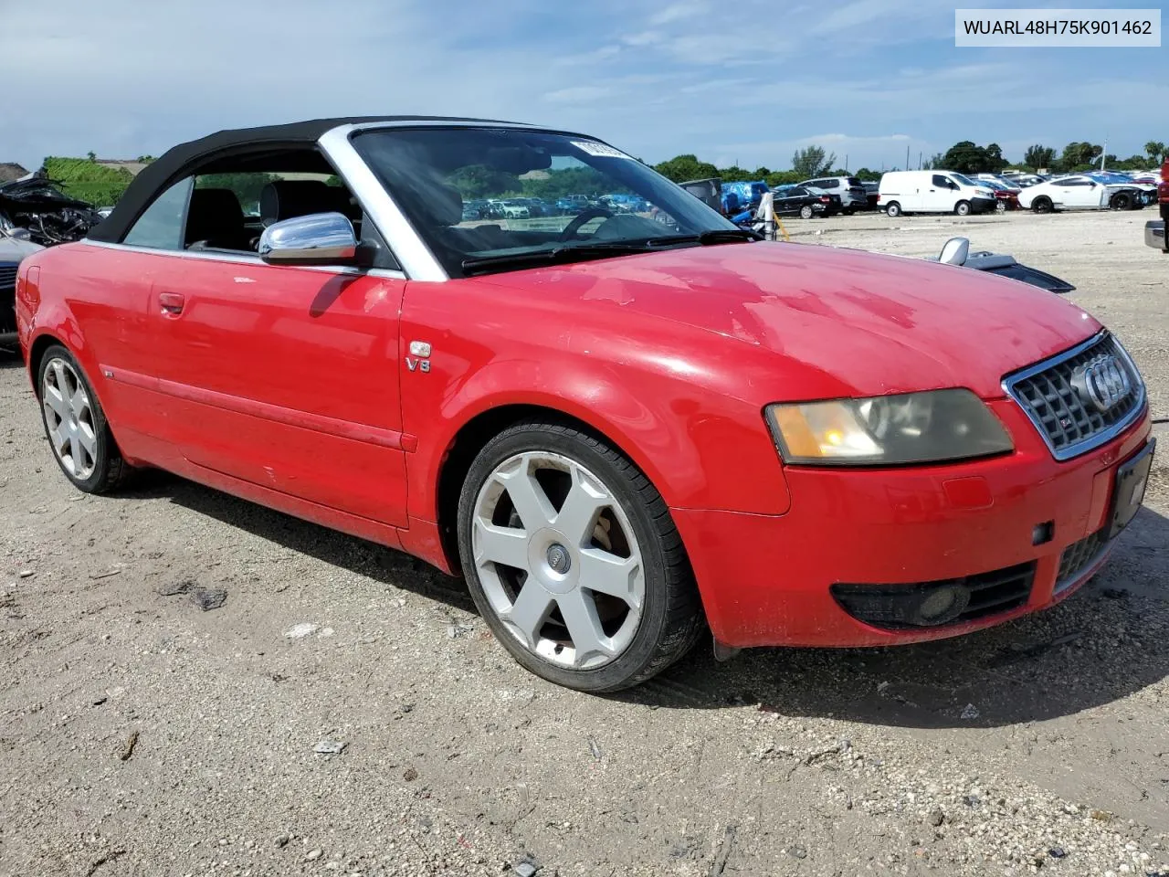 2005 Audi S4 Quattro Cabriolet VIN: WUARL48H75K901462 Lot: 70019934