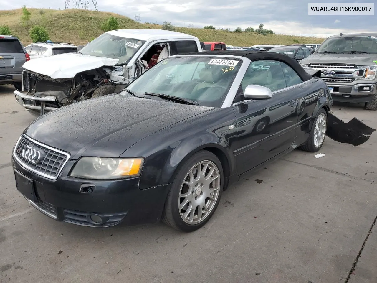 2006 Audi S4 Quattro Cabriolet VIN: WUARL48H16K900017 Lot: 61431414