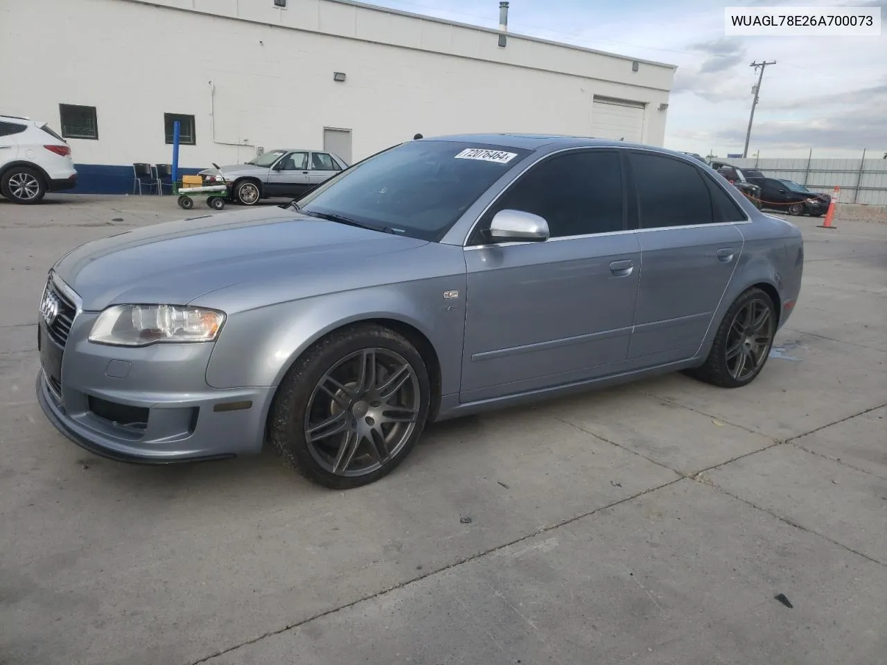 2006 Audi S4 Quattro VIN: WUAGL78E26A700073 Lot: 72076464