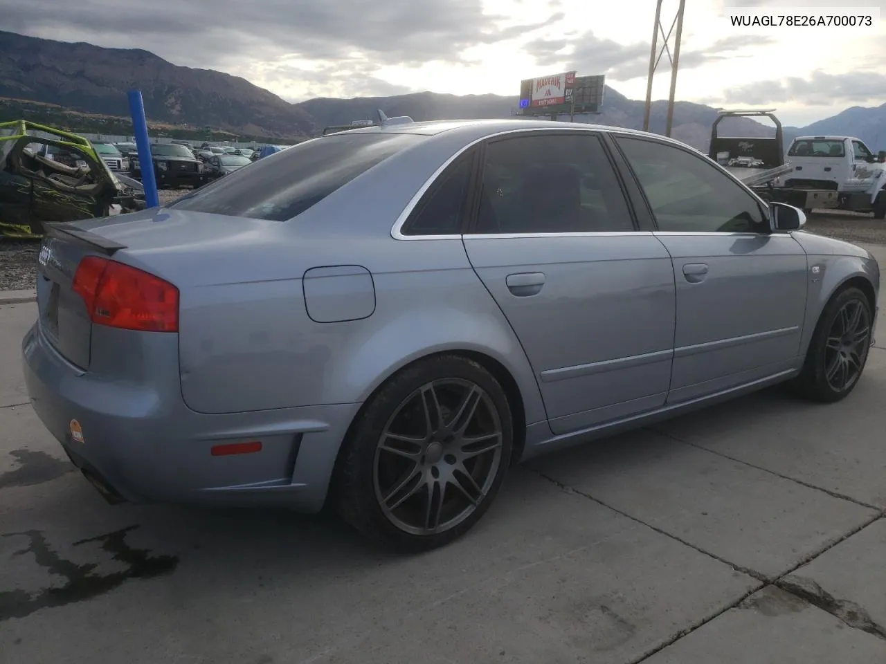 WUAGL78E26A700073 2006 Audi S4 Quattro