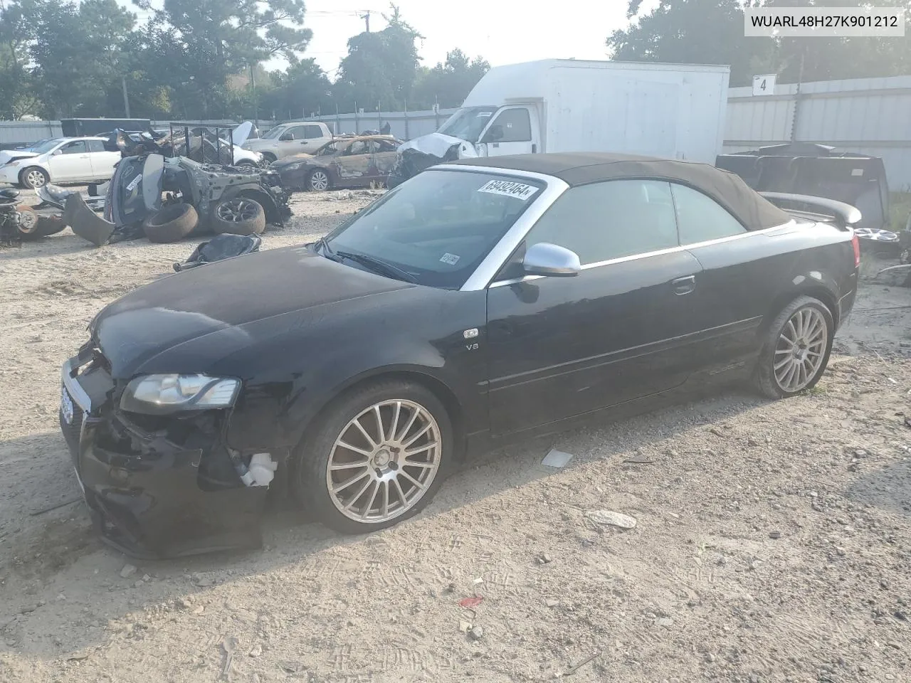 WUARL48H27K901212 2007 Audi S4 Quattro Cabriolet