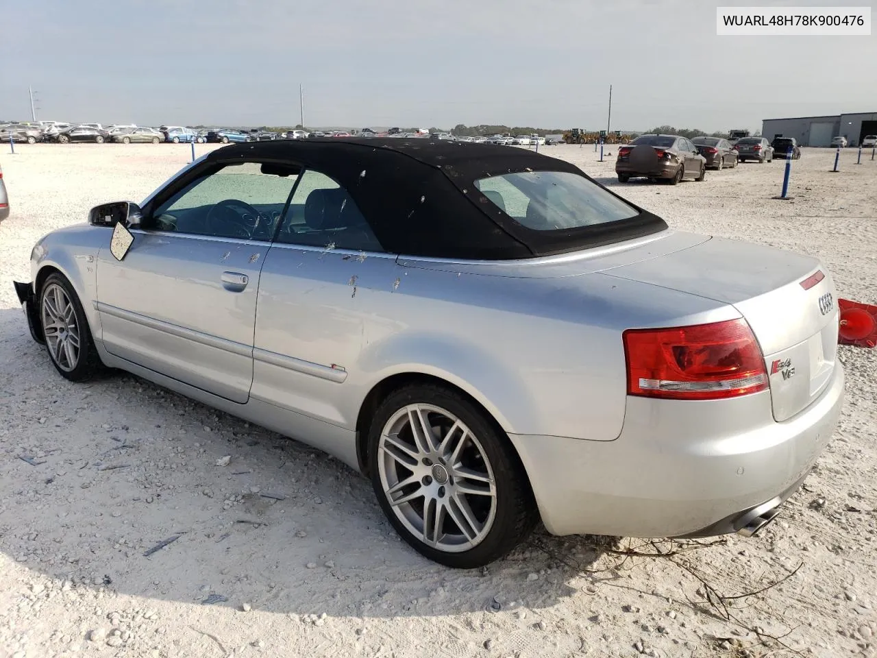 WUARL48H78K900476 2008 Audi S4 Quattro Cabriolet