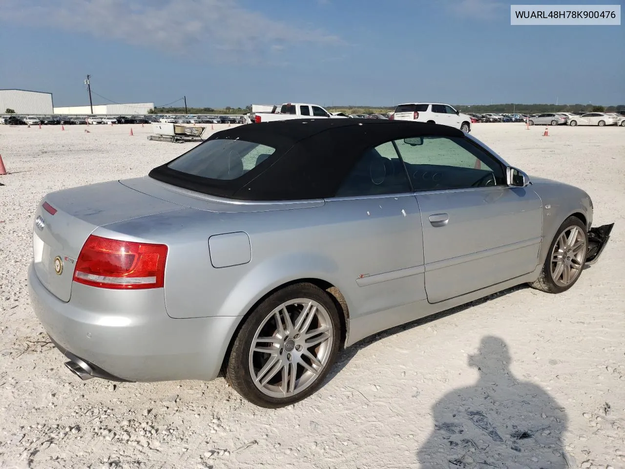 2008 Audi S4 Quattro Cabriolet VIN: WUARL48H78K900476 Lot: 71953754