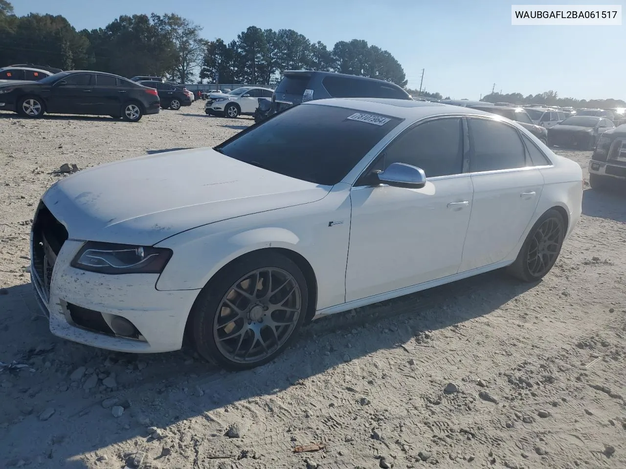 2011 Audi S4 Premium Plus VIN: WAUBGAFL2BA061517 Lot: 78107964