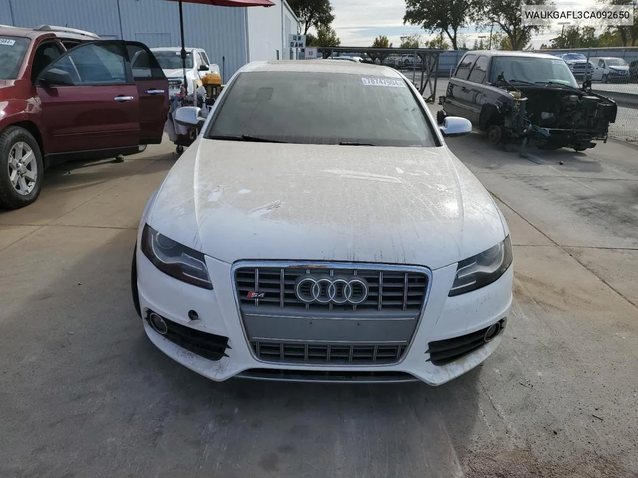 2012 Audi S4 Prestige VIN: WAUKGAFL3CA092650 Lot: 78747904