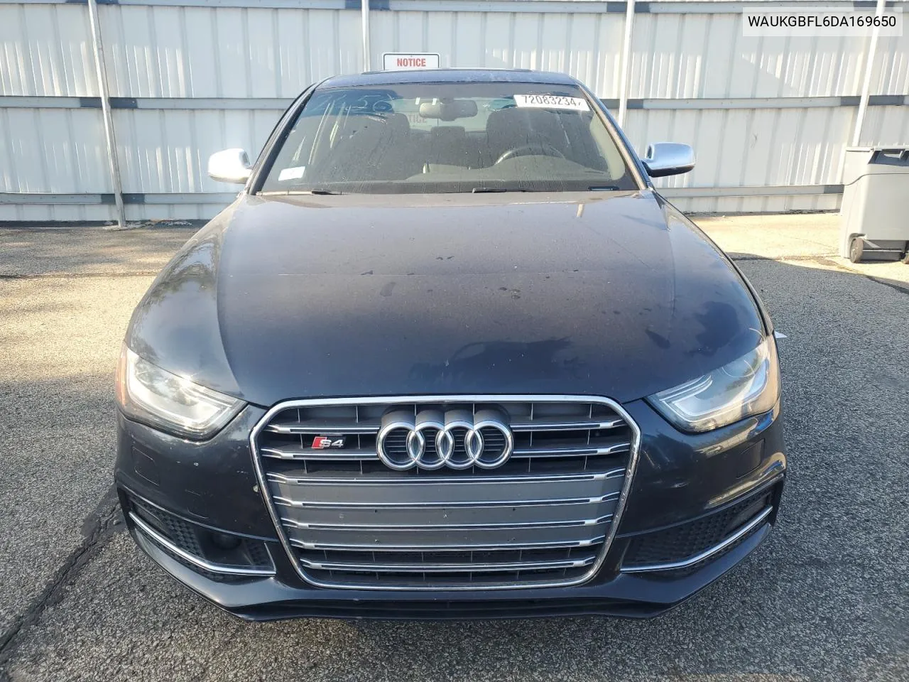 2013 Audi S4 Prestige VIN: WAUKGBFL6DA169650 Lot: 72083234