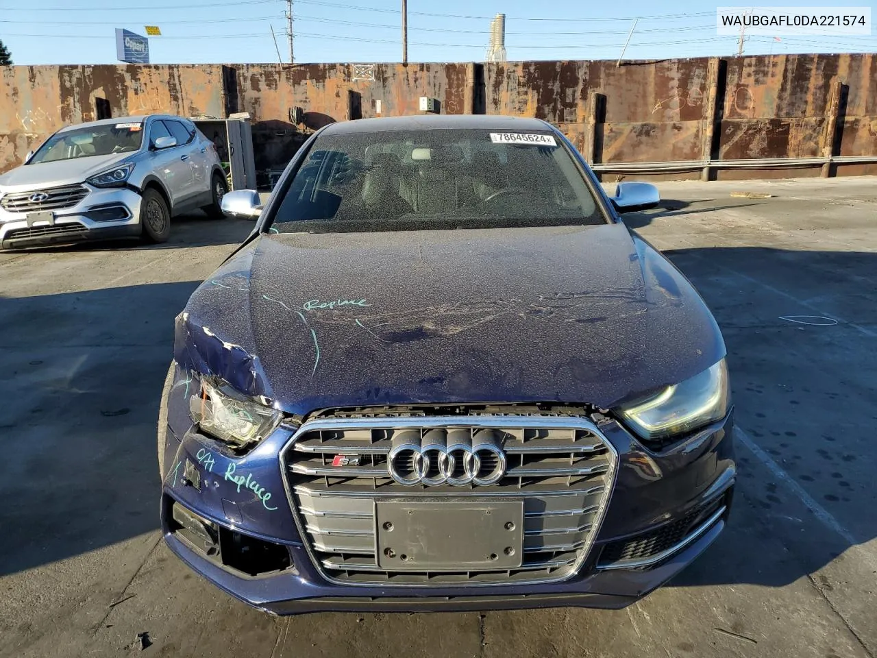 2013 Audi S4 Premium Plus VIN: WAUBGAFL0DA221574 Lot: 78645624