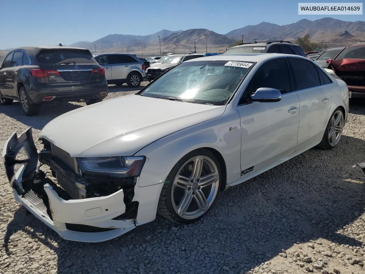 2014 Audi S4 Premium Plus VIN: WAUBGAFL6EA014639 Lot: 72795644