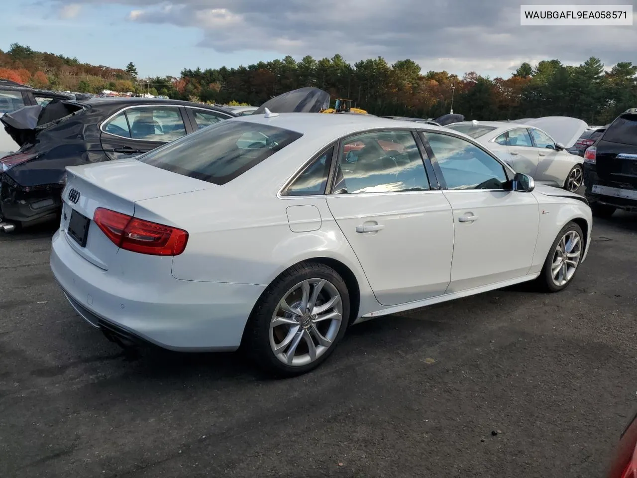 2014 Audi S4 Premium Plus VIN: WAUBGAFL9EA058571 Lot: 76470764