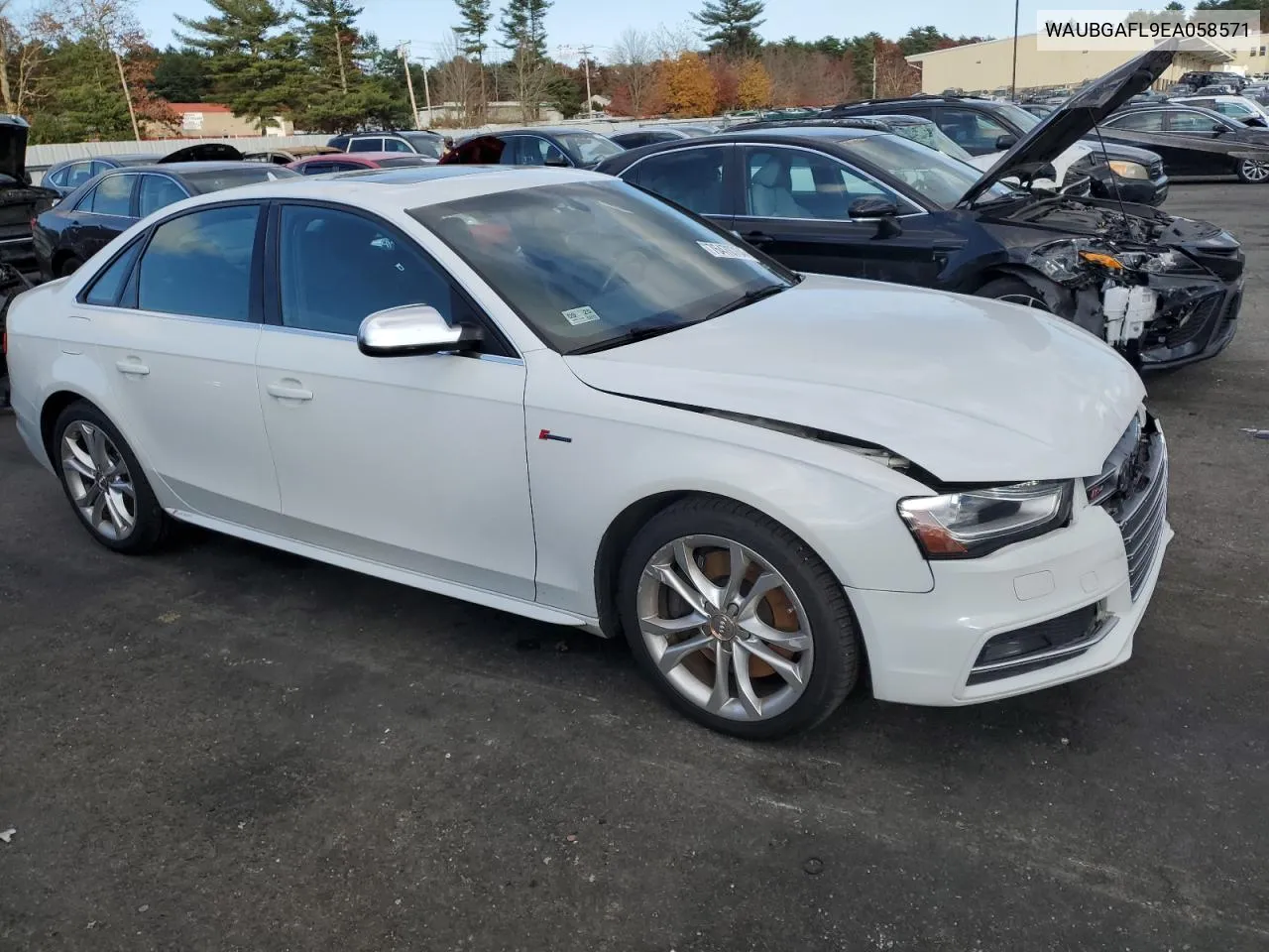 2014 Audi S4 Premium Plus VIN: WAUBGAFL9EA058571 Lot: 76470764