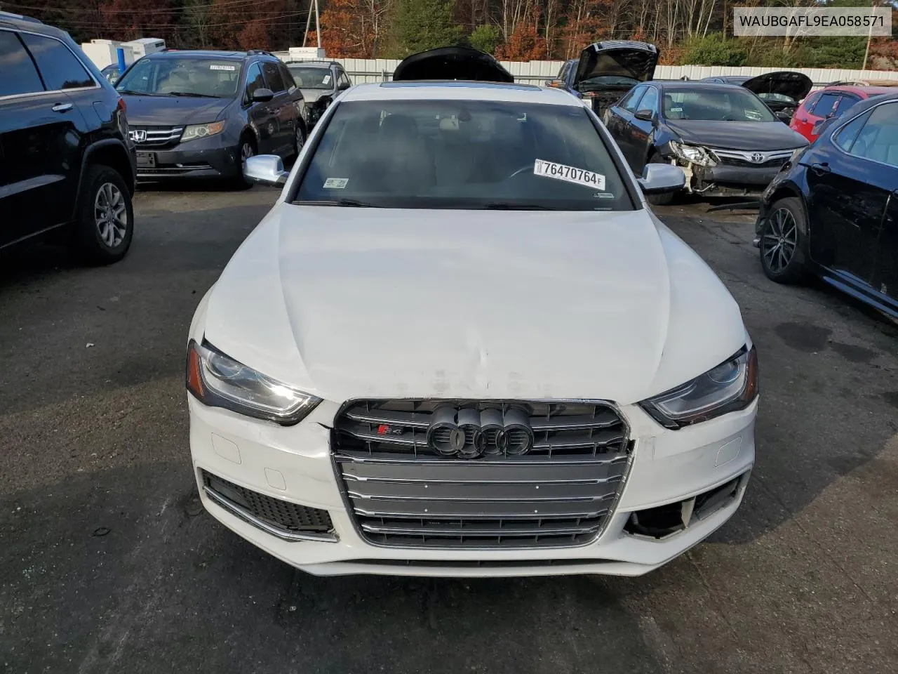 2014 Audi S4 Premium Plus VIN: WAUBGAFL9EA058571 Lot: 76470764