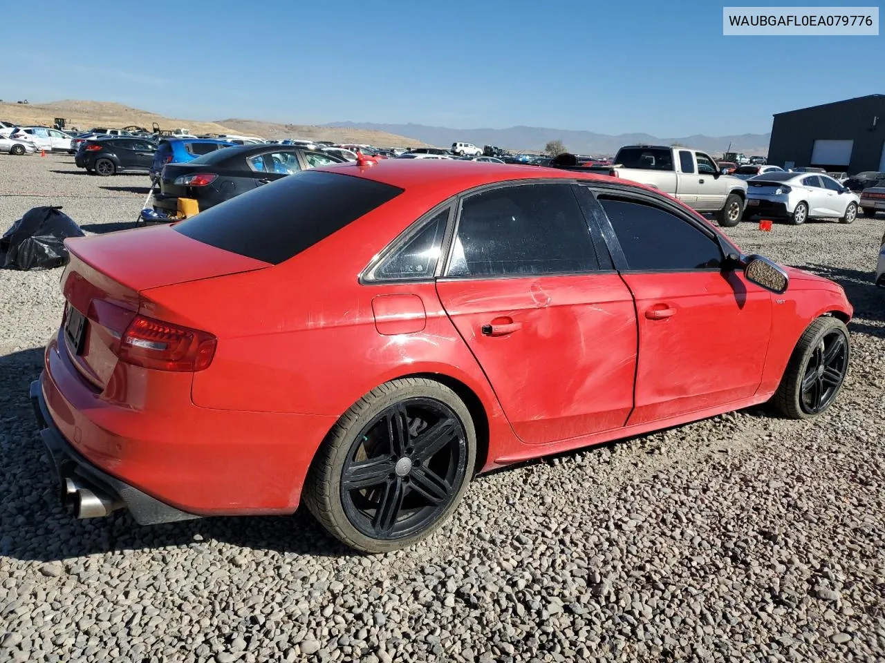 2014 Audi S4 Premium Plus VIN: WAUBGAFL0EA079776 Lot: 76473314