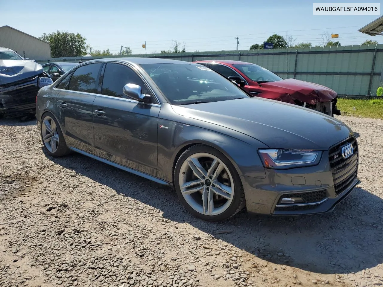 2015 Audi S4 Premium Plus VIN: WAUBGAFL5FA094016 Lot: 70448974