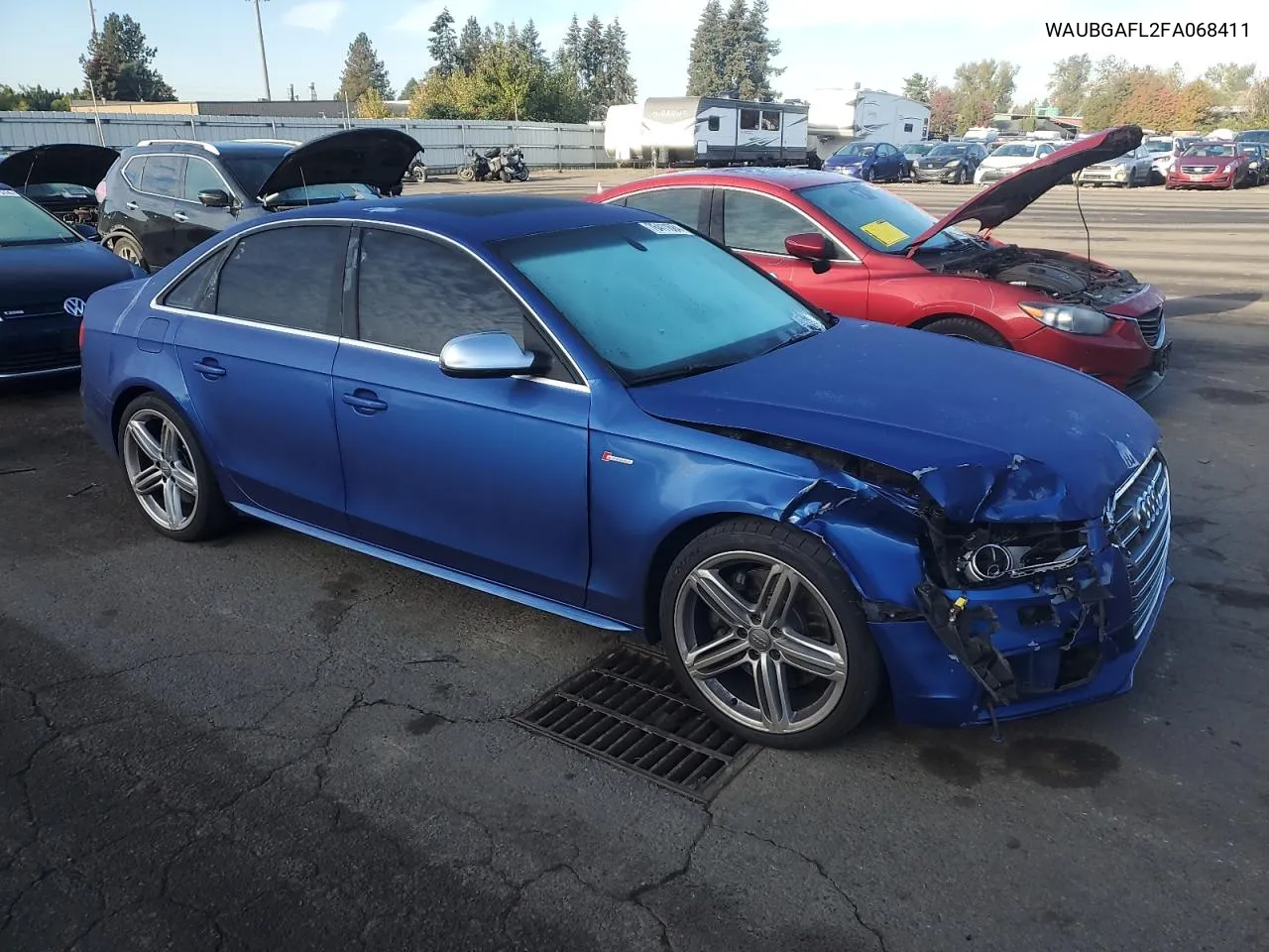 2015 Audi S4 Premium Plus VIN: WAUBGAFL2FA068411 Lot: 76411684