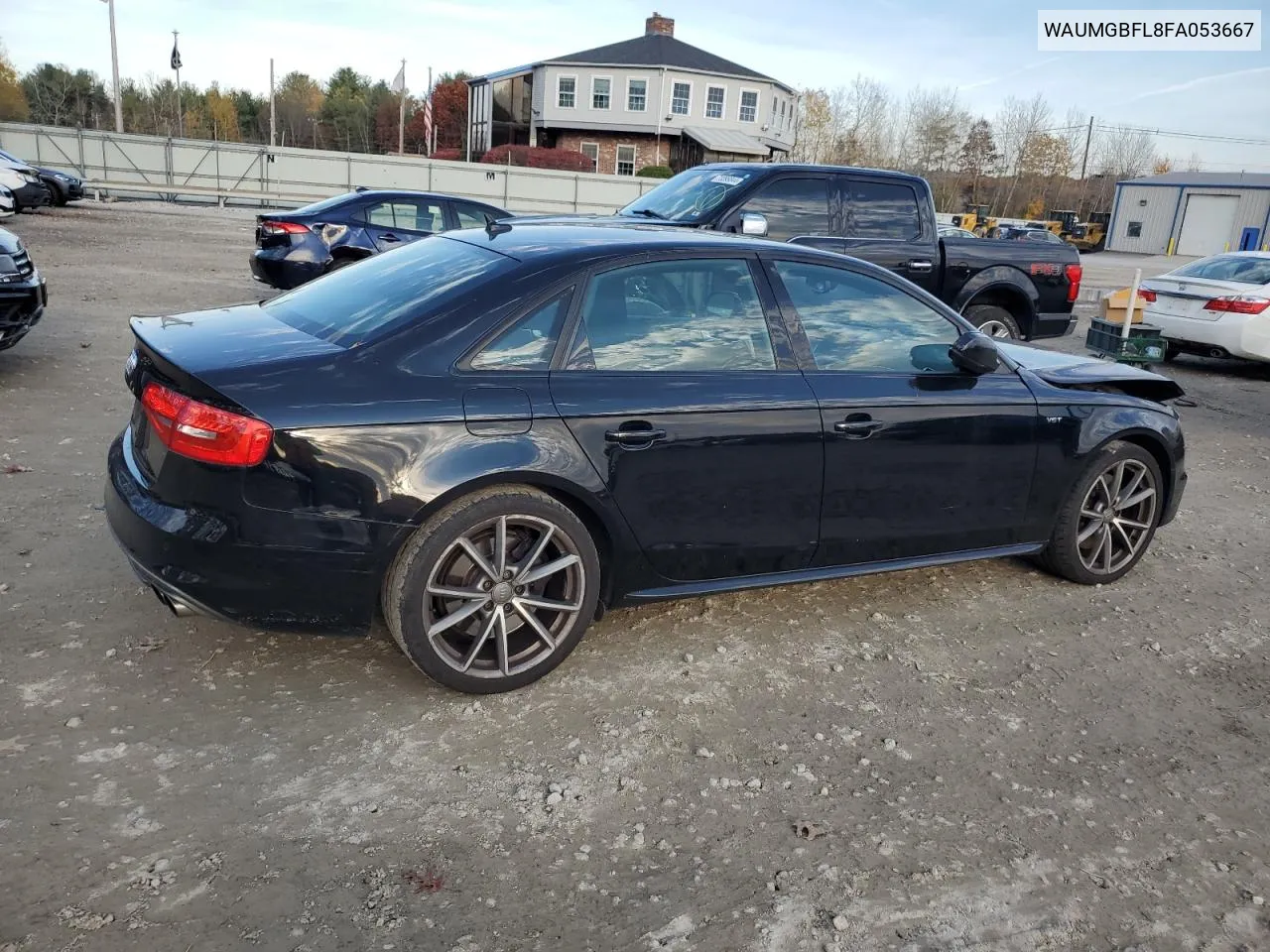 2015 Audi S4 Prestige VIN: WAUMGBFL8FA053667 Lot: 78696994