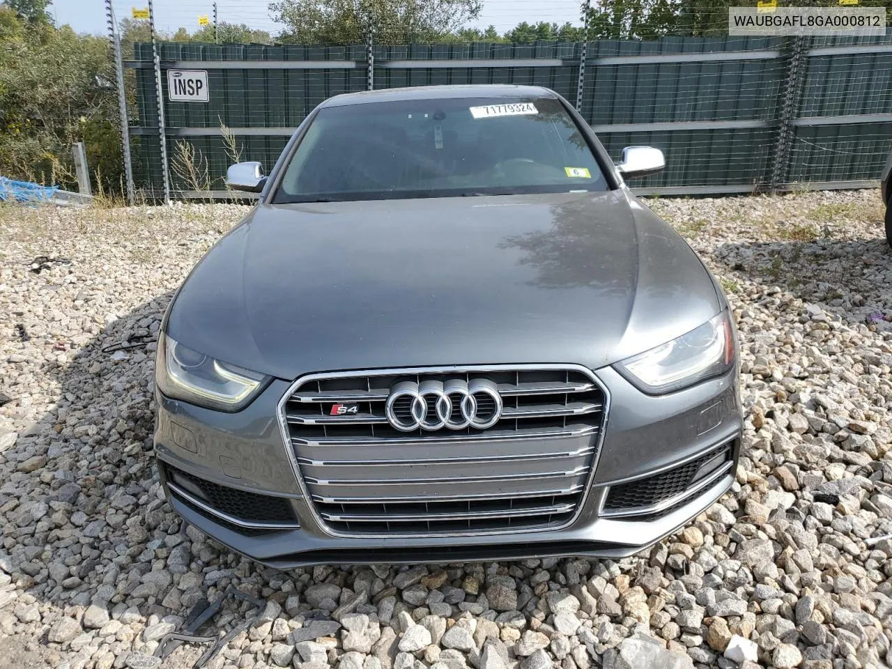 2016 Audi S4 Premium Plus VIN: WAUBGAFL8GA000812 Lot: 71779324