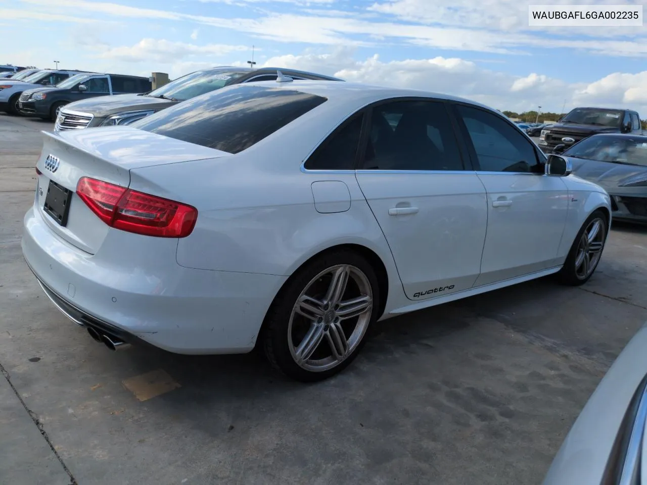 2016 Audi S4 Premium Plus VIN: WAUBGAFL6GA002235 Lot: 75087724