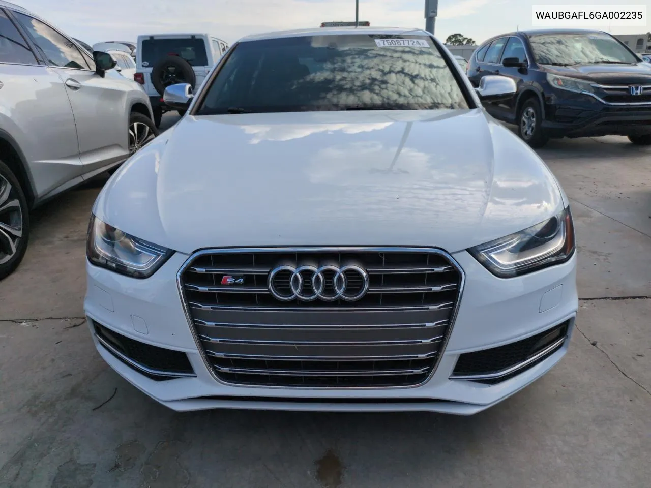 2016 Audi S4 Premium Plus VIN: WAUBGAFL6GA002235 Lot: 75087724