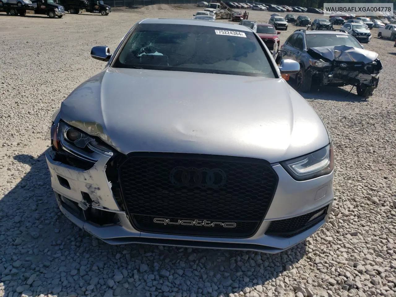 2016 Audi S4 Premium Plus VIN: WAUBGAFLXGA004778 Lot: 75224384