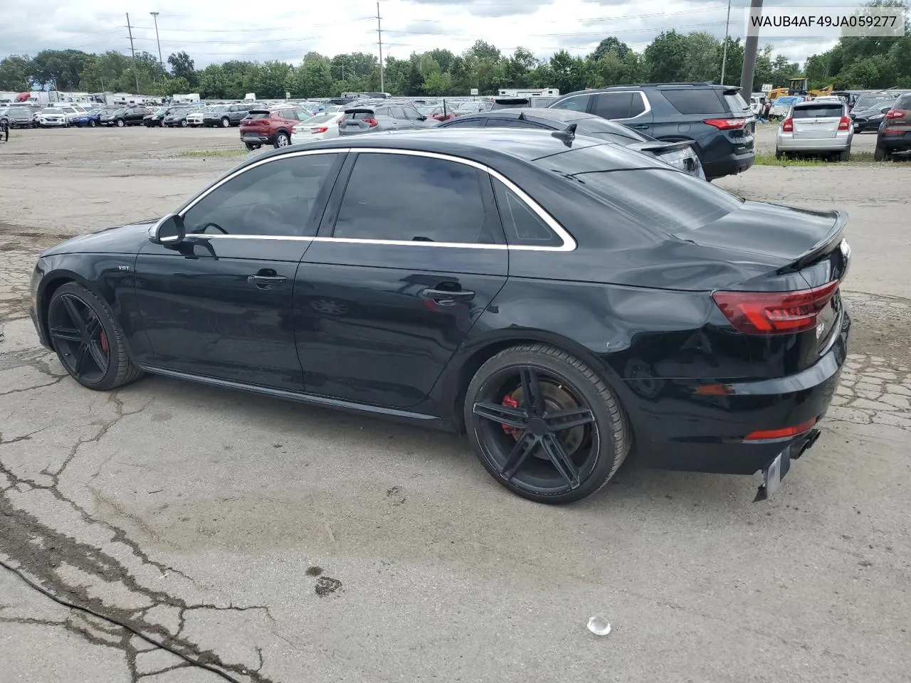 2018 Audi S4 Premium Plus VIN: WAUB4AF49JA059277 Lot: 62428754