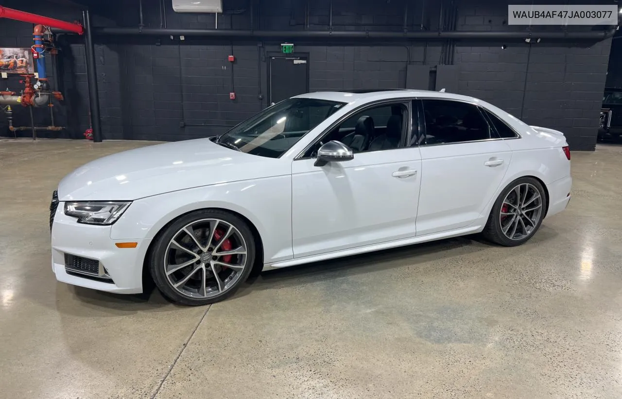 2018 Audi S4 Premium Plus VIN: WAUB4AF47JA003077 Lot: 73192274