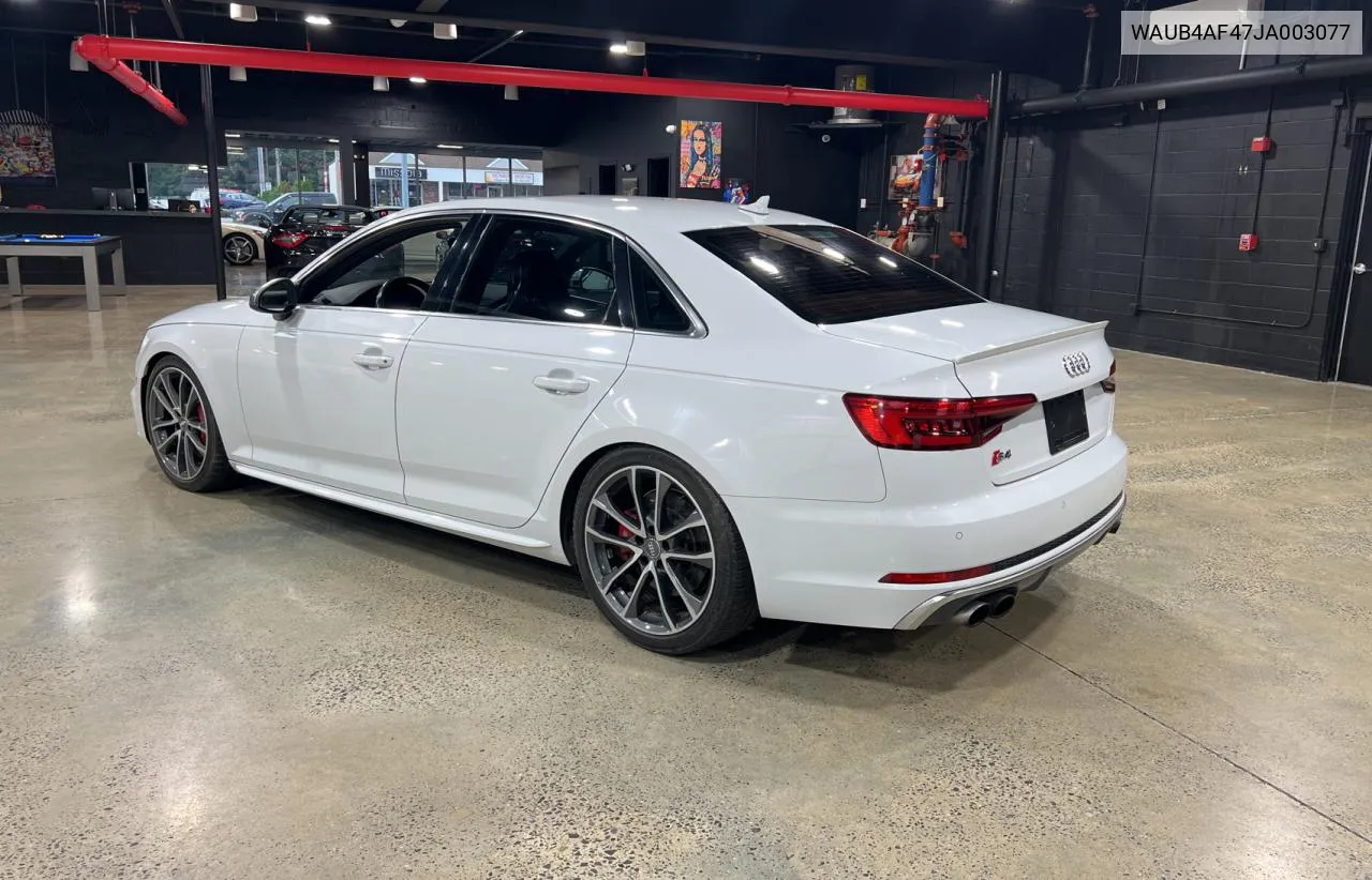 2018 Audi S4 Premium Plus VIN: WAUB4AF47JA003077 Lot: 73192274